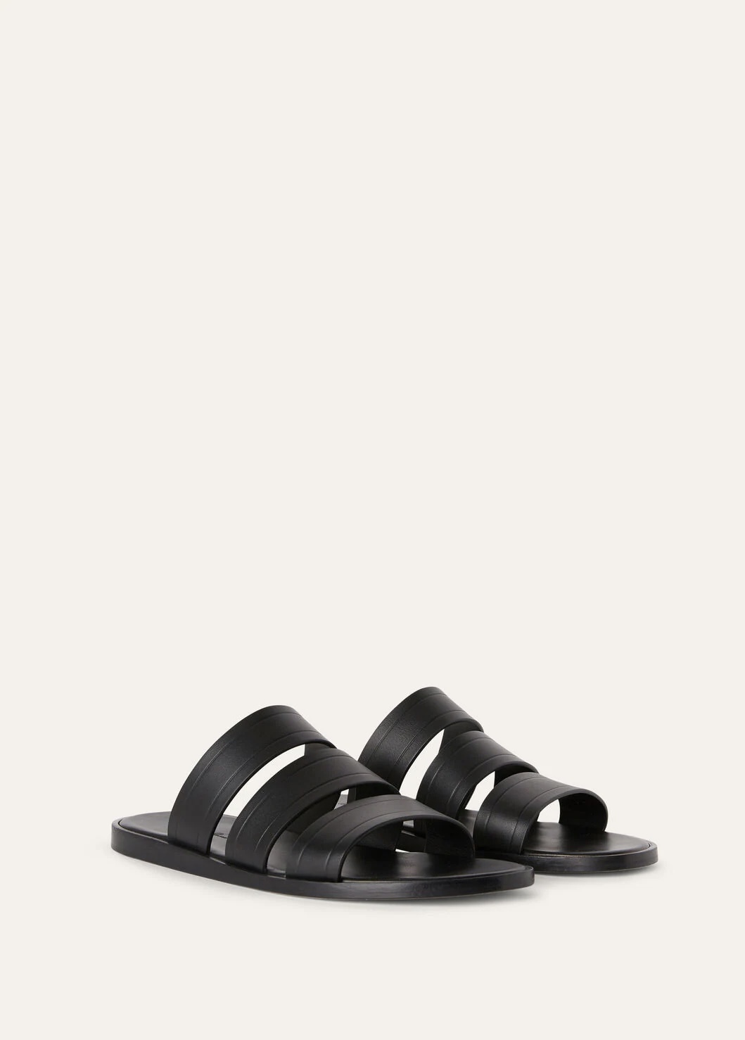 Naha calfskin sandal - Black 8000