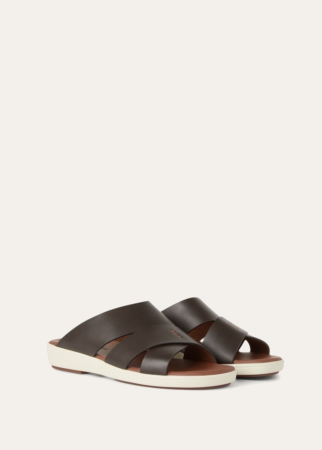 Palm bull leather sandal - Chocolate H026