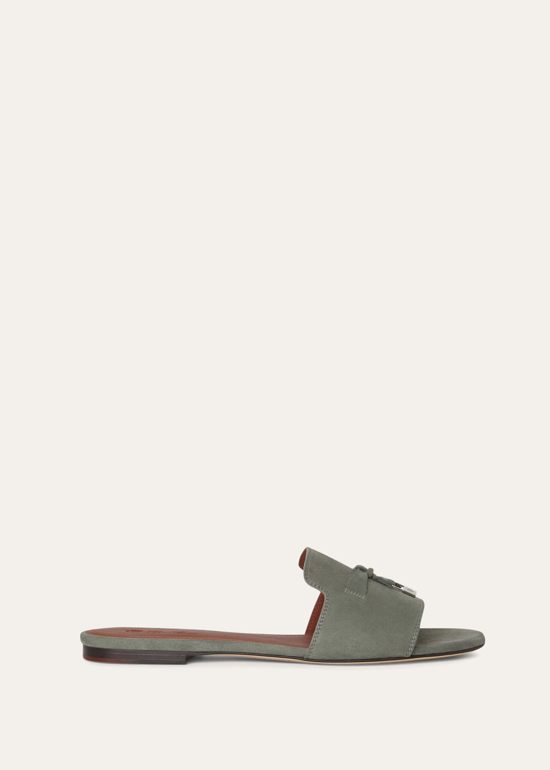 Summer Charms Sandal Suede Goatskin - Army Gray