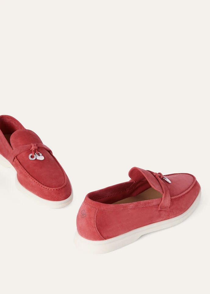 Summer Charms Walk Suede Moccasin - Tango Red